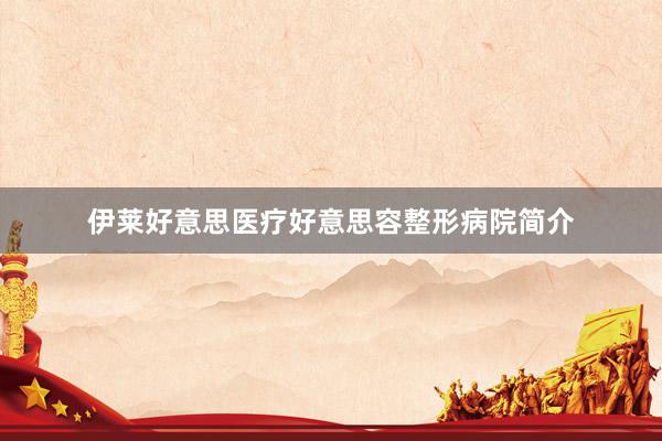 伊莱好意思医疗好意思容整形病院简介