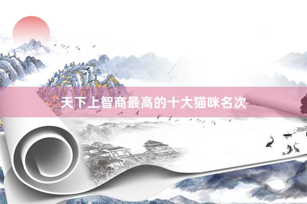 天下上智商最高的十大猫咪名次
